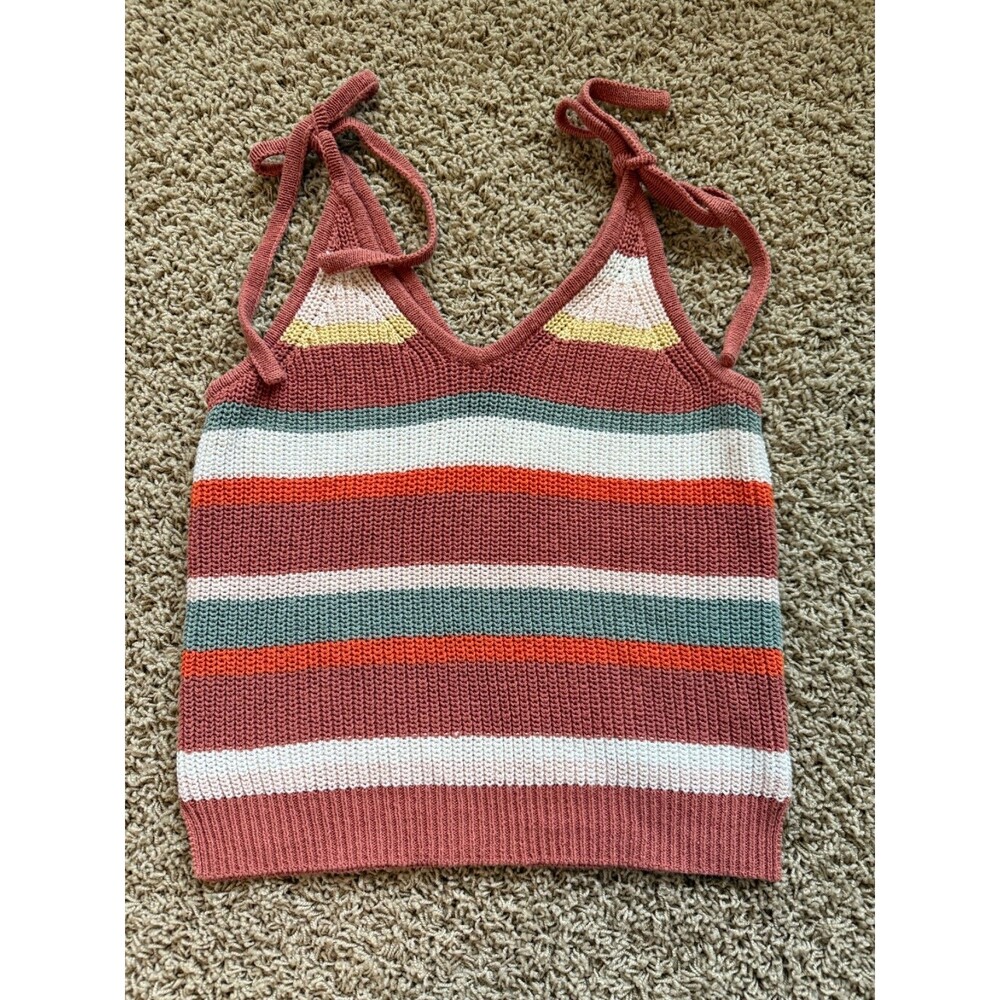 Madewell Grandfield Tie Strap Halter Sweater Tank Women's Size XS